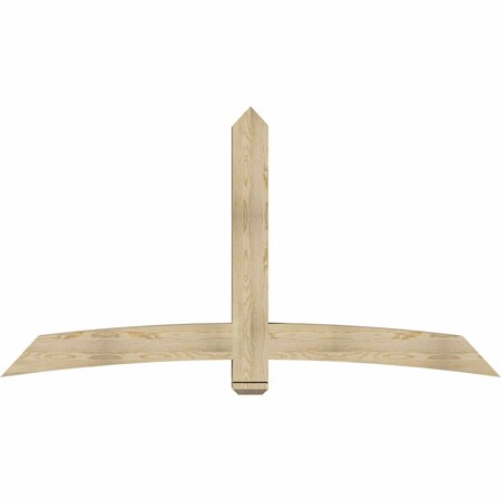 Ekena Millwork Bellingham Rough Sawn Timber Gable Bracket, Douglas Fir, 84"W x 45"H x 6"D x 6"F, 13/12 Pitch GBW084X45X0606BEL00RDF